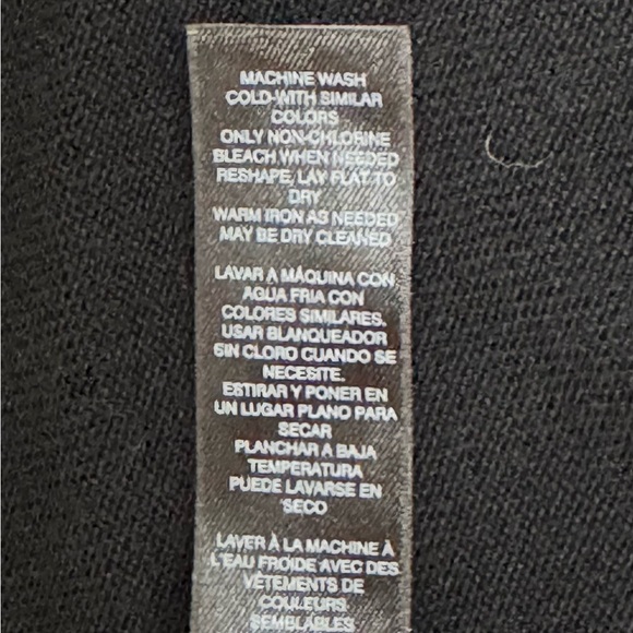 White House Black Market Black Long Minimalist Classic Cardigan Sweater Jacket M - Picture 8 of 9